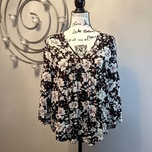 Fun 2 fun black print blouse